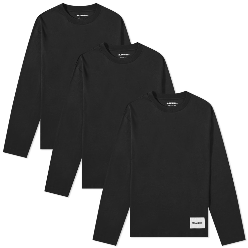 Tričko Jil Sander Long Sleeve Tee - 3 Pack Čierna | J47GC0002-J45048-001, 0
