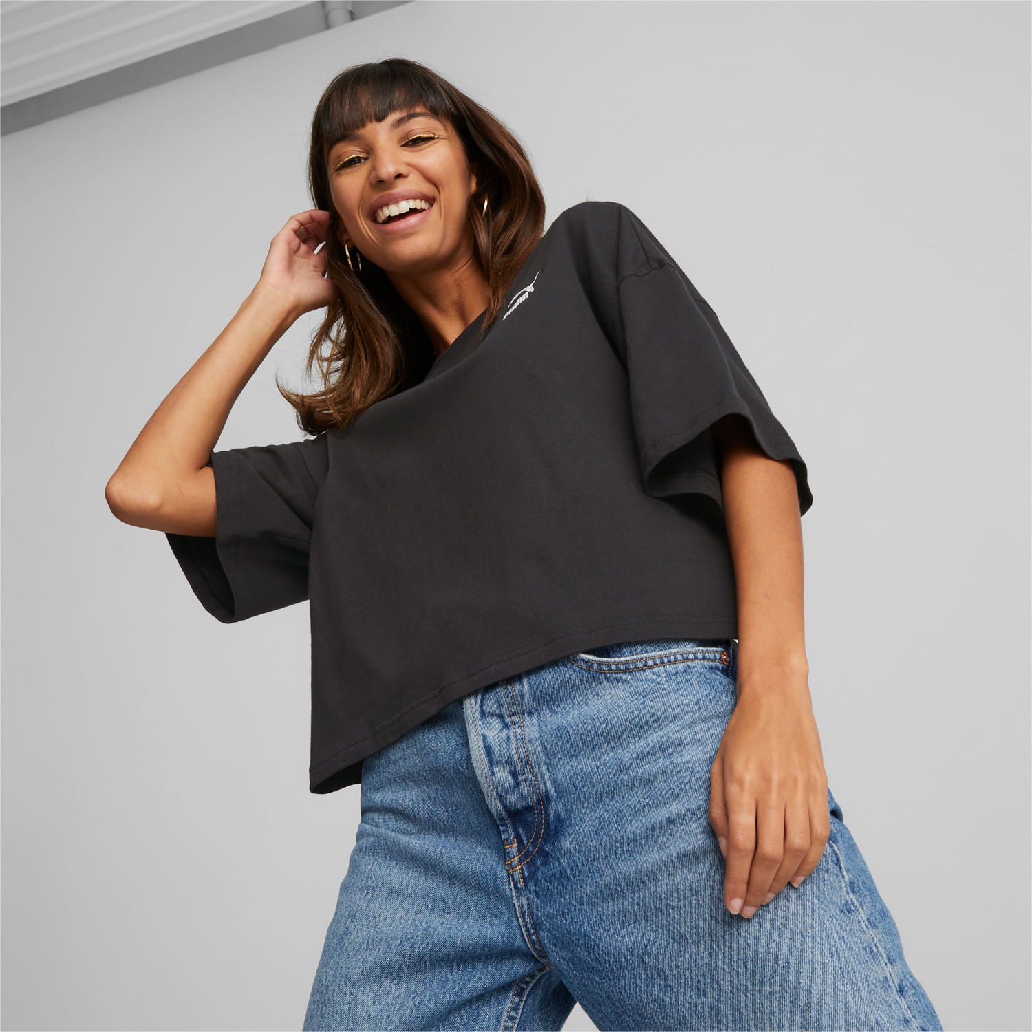Tričko Puma Classics Oversized T-Shirt Čierna | 538052_01, 1
