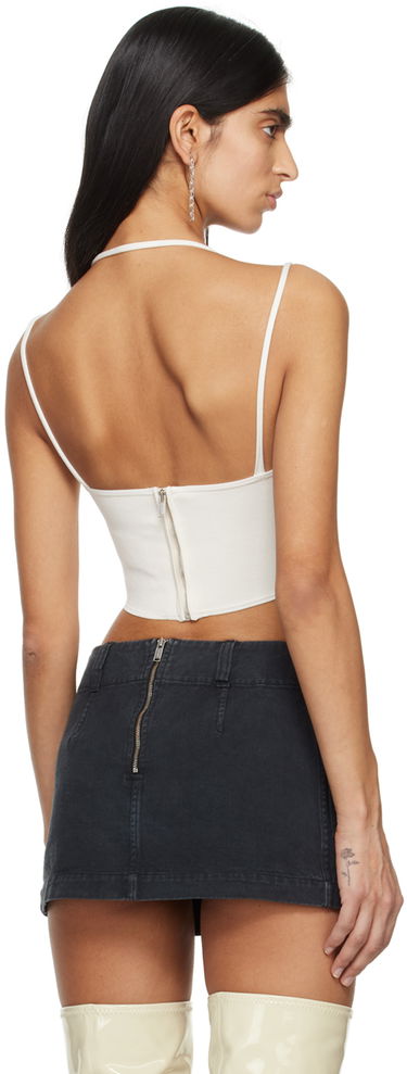 Tielko Dion Lee Braided Corset Top Biela | A7774PS24, 2