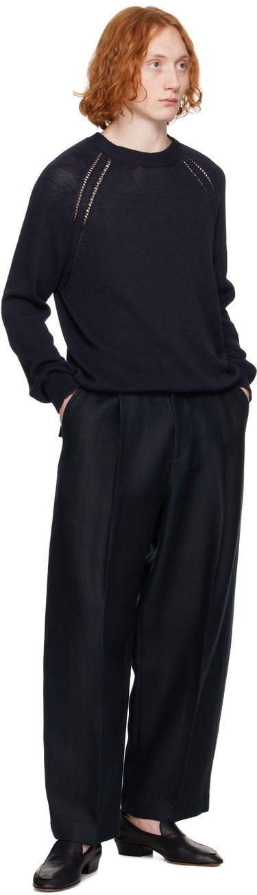 Nohavice Studio Nicholson Studio Nicholson Ellis Pleated Trousers Navy | ELLIS SNM-1074, 3