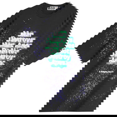 Tričko BAPE Spray Print Slogan T-Shirt Čierna | 001CSK801313M-BLK, 1