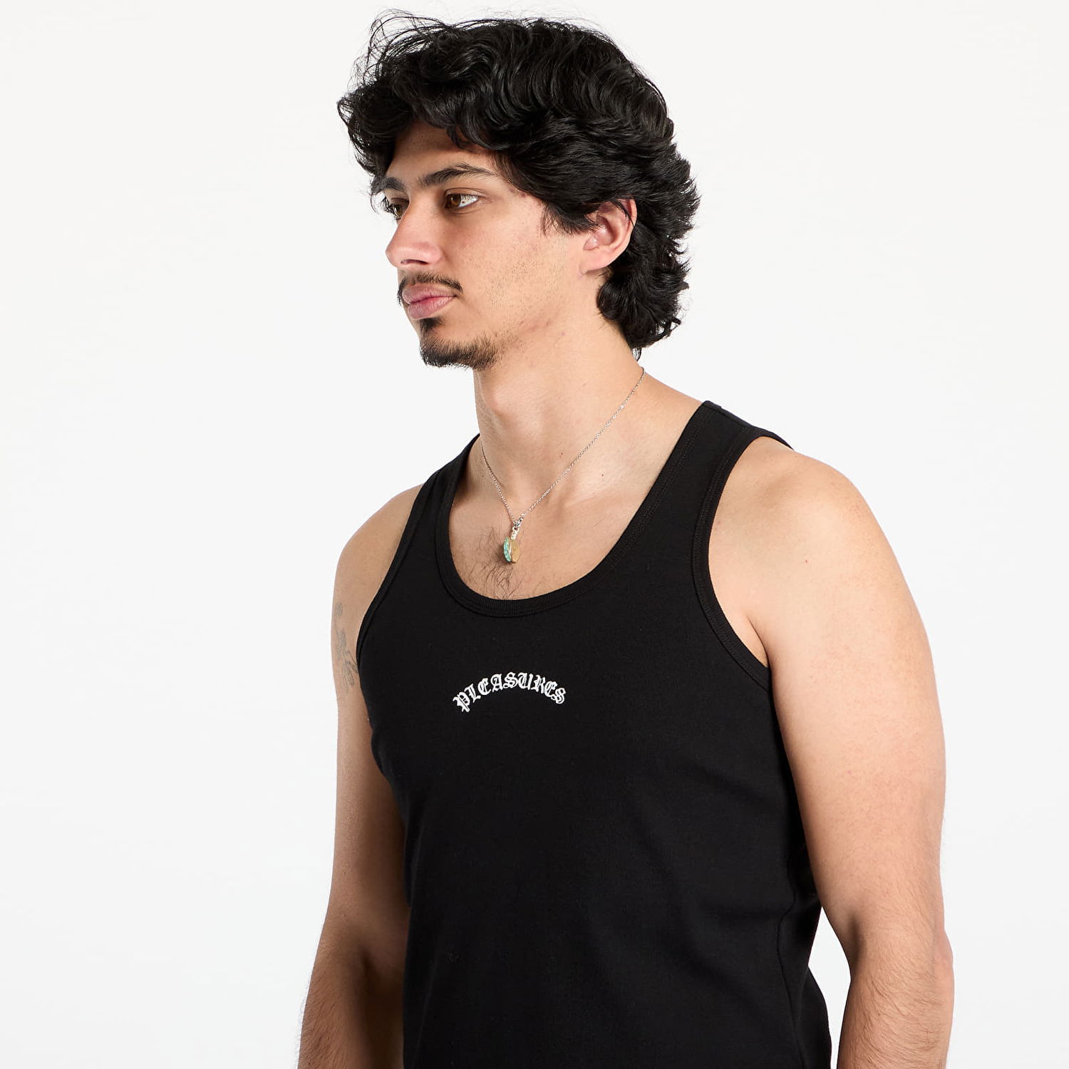 Tielko Pleasures Pleasures Standard Tank Top Čierna | P25SU041 BLACK_WHITE, 1