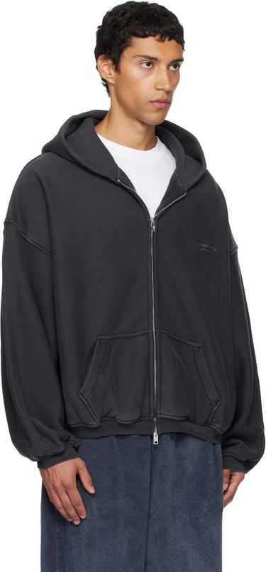 Mikina Alexander Wang Alexander Wang Zip Hoodie Biela | UCC3252065, 4