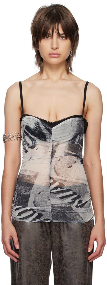 Tielko Miaou Miaou Renzo Semi-Sheer Printed Tank Top Rôznofarebný | 7064PM1EYR, 0