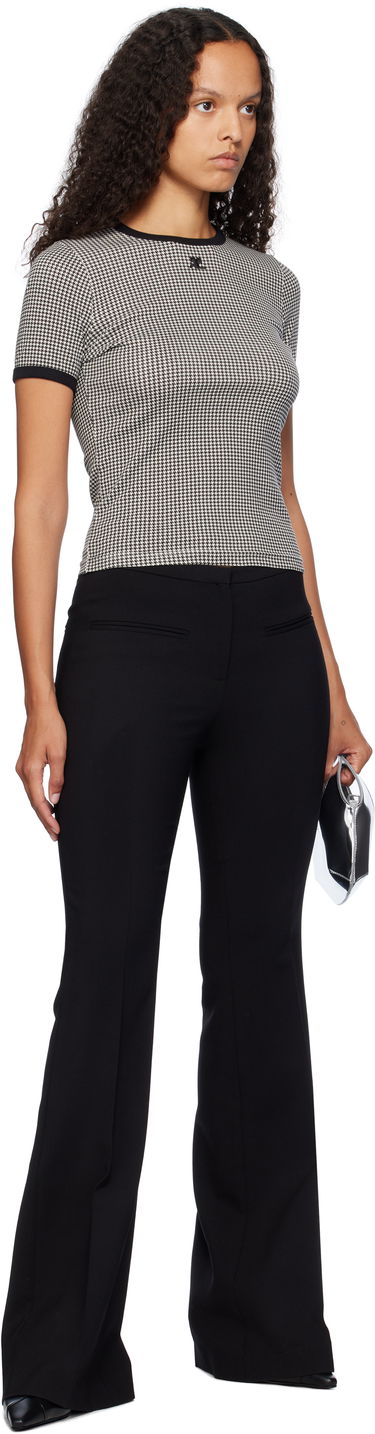 Tričko Courrèges Contrast Houndstooth Slim T-Shirt Čierna | 324JTS017JS0167, 3
