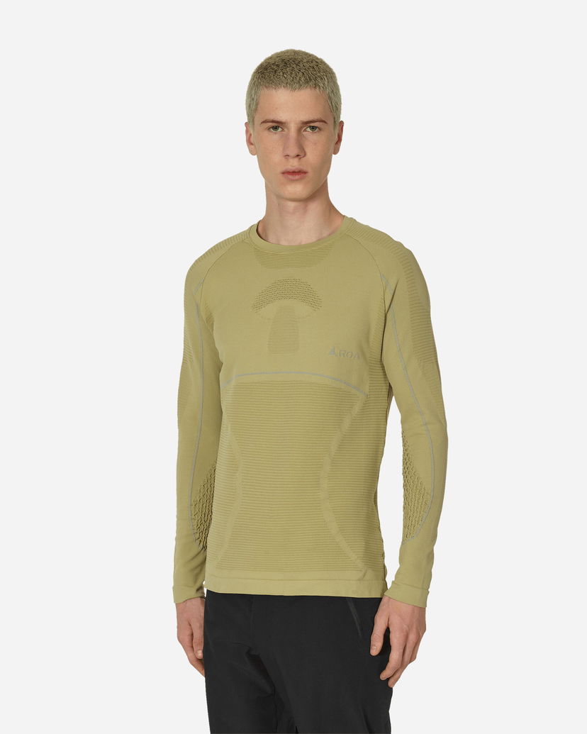 Tričko ROA Seamless Athletic Longsleeve Top Sage Green Zelené | RBMW0100FA72 GRN0002