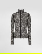 Floral Lace Turtle-neck Top