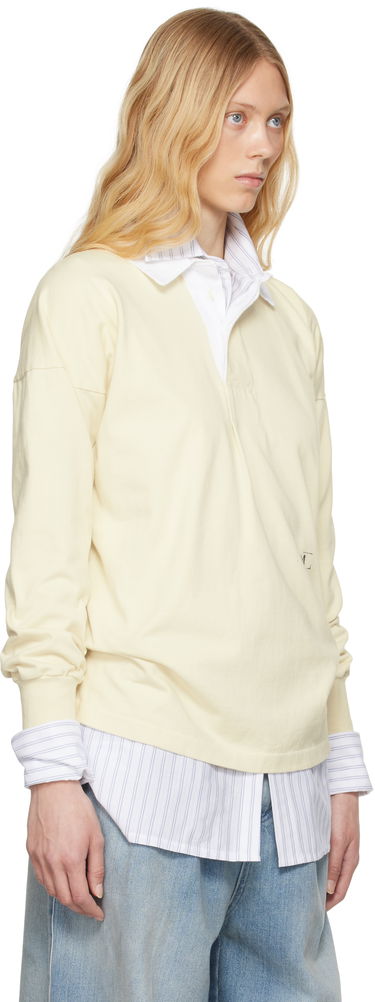 Polo tričko Maison Margiela Maison Margiela Printed Logo Long Sleeve Polo Žltá | S51GL0056 M20096, 1