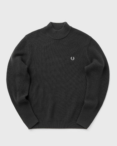 Sveter Fred Perry Lambswool Mock Neck Jumper Čierna | K8560-297, 2