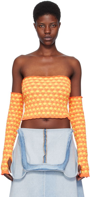 Crop Top ERL ERL Jacquard Tube Top Oranžová | ERL07N102, 0