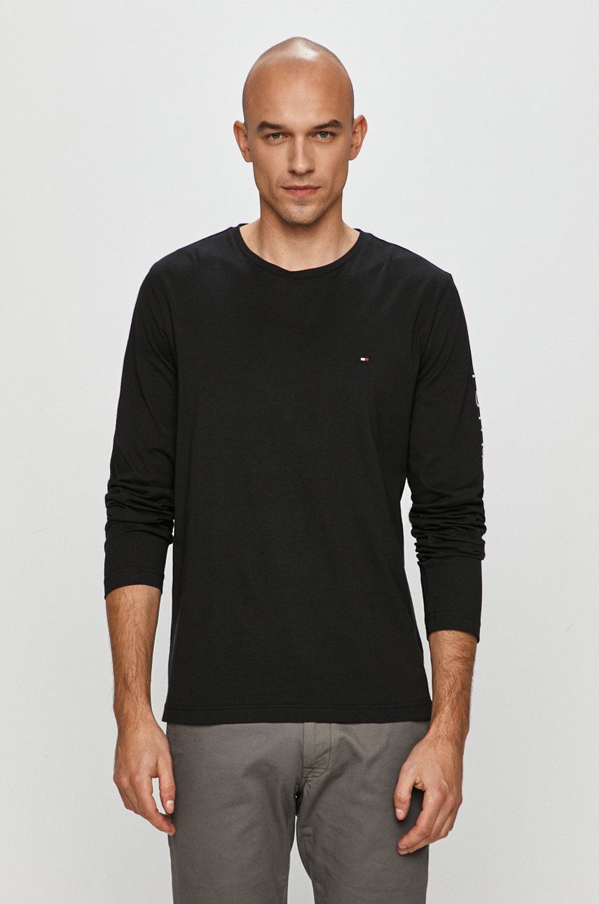 Tričko Tommy Hilfiger T-Shirt - Long sleeve Čierna | MW0MW09096, 0
