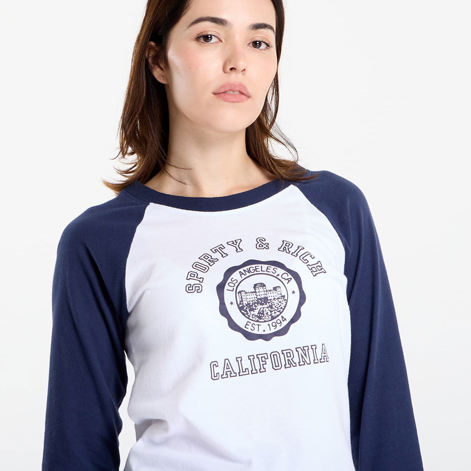 Tričko Sporty & Rich California Emblem Soft Baseball Tee White/ Dark Navy Biela | TO090625508WH50, 1