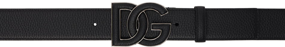 Opasok Dolce & Gabbana Deerskin-Print  Belt With Logo Buckle Čierna | BC4675AT489, 0