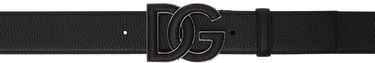 Opasok Dolce & Gabbana Deerskin-Print  Belt With Logo Buckle Čierna | BC4675AT489, 0