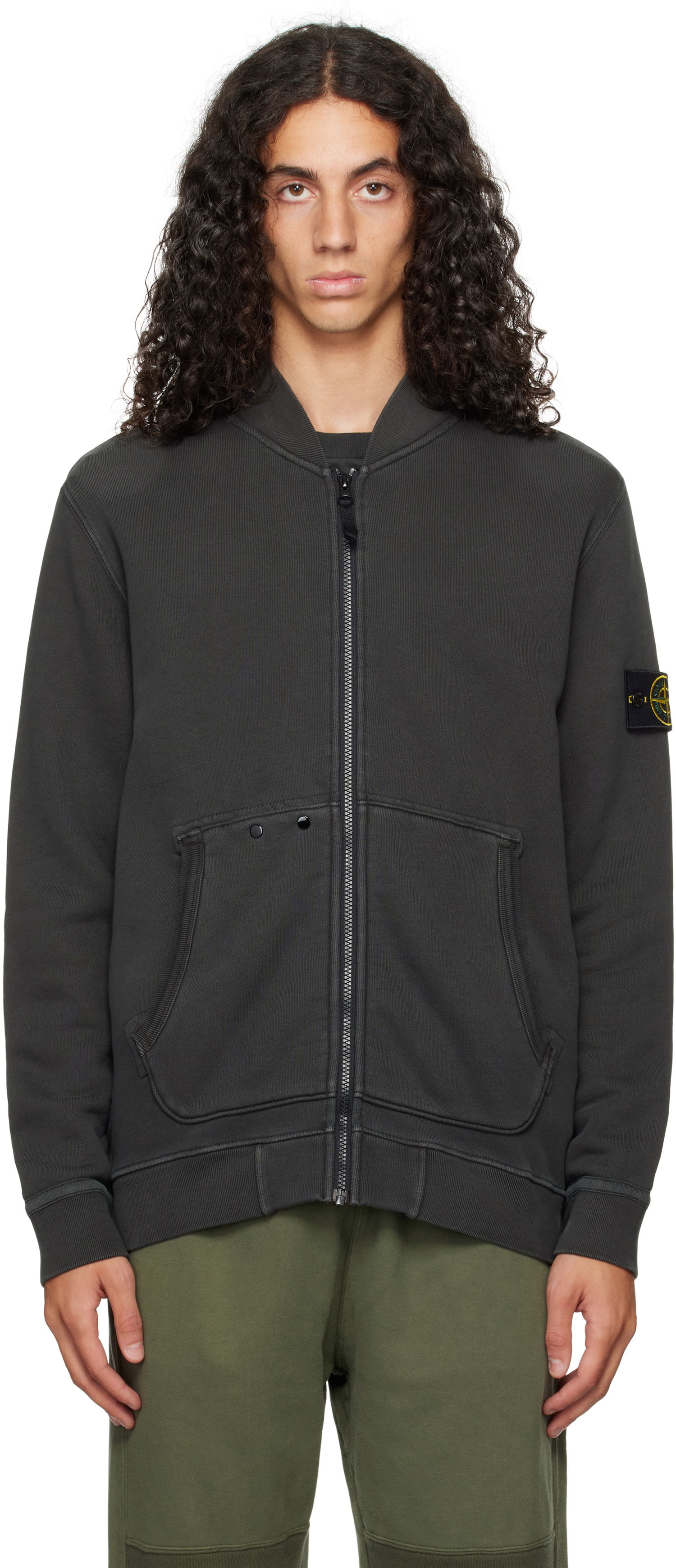 Bomber bunda Stone Island Bomber Jacket Šedá | 811565241, 0