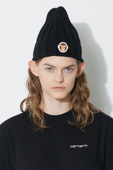 Kulicha AAPE by A Bathing Ape AAPE Basic "Aldo" Badge Beanie Čierna | AHT5245, 3