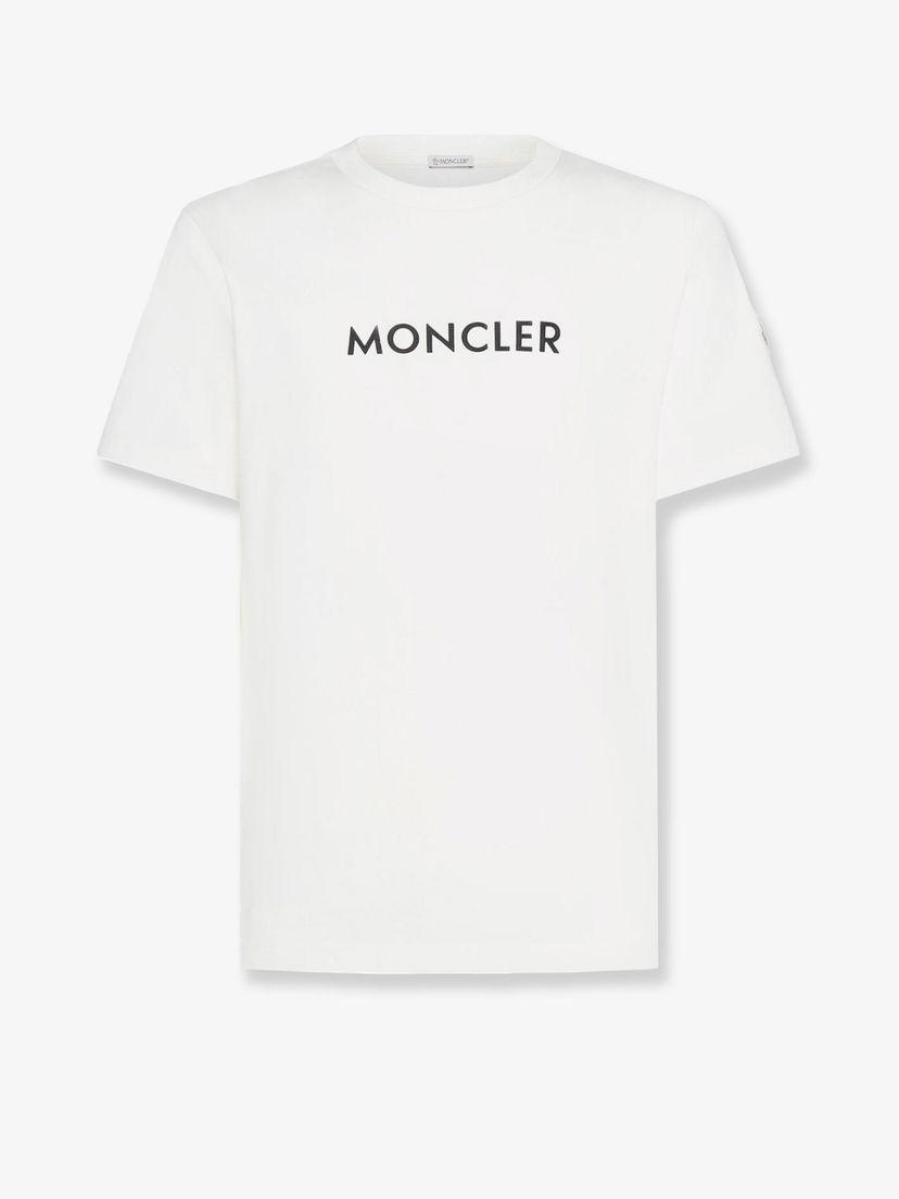 Tričko Moncler T-Shirt With Print Biela | 0918C0003489AJS032