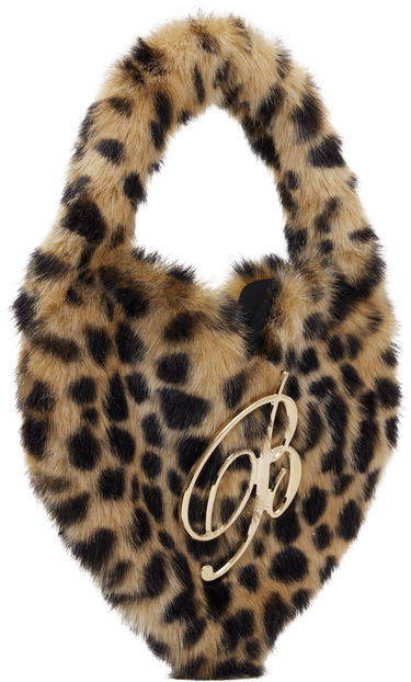 Kabelka Blumarine Blumarine Heart Faux-Fur Bag Hnedá | P5HHW087A, 1
