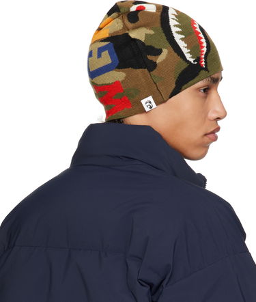 Kulicha BAPE A Bathing Ape 1st Camo Shark Knit Beanie Zelené | 001HTK701006M, 2