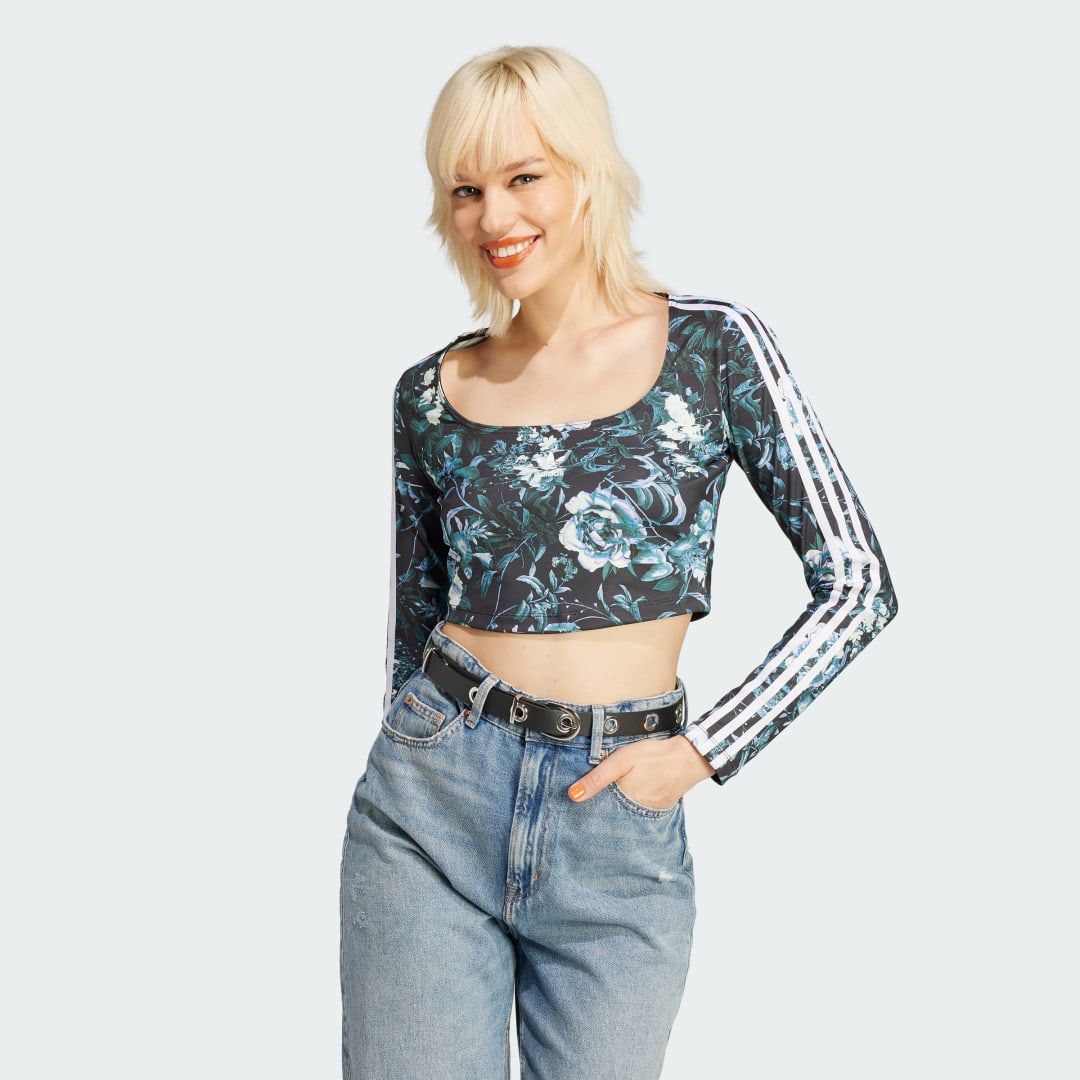 Crop Top adidas Originals Allover Flower Print Rôznofarebný | II3194, 0