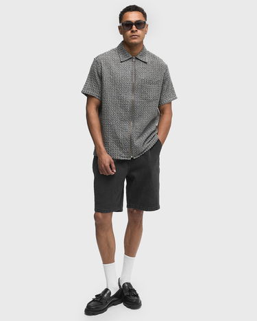 Košeľa thisisneverthat Short Sleeve Zip Shirt Šedá | TN250DSHTS01GRY, 2