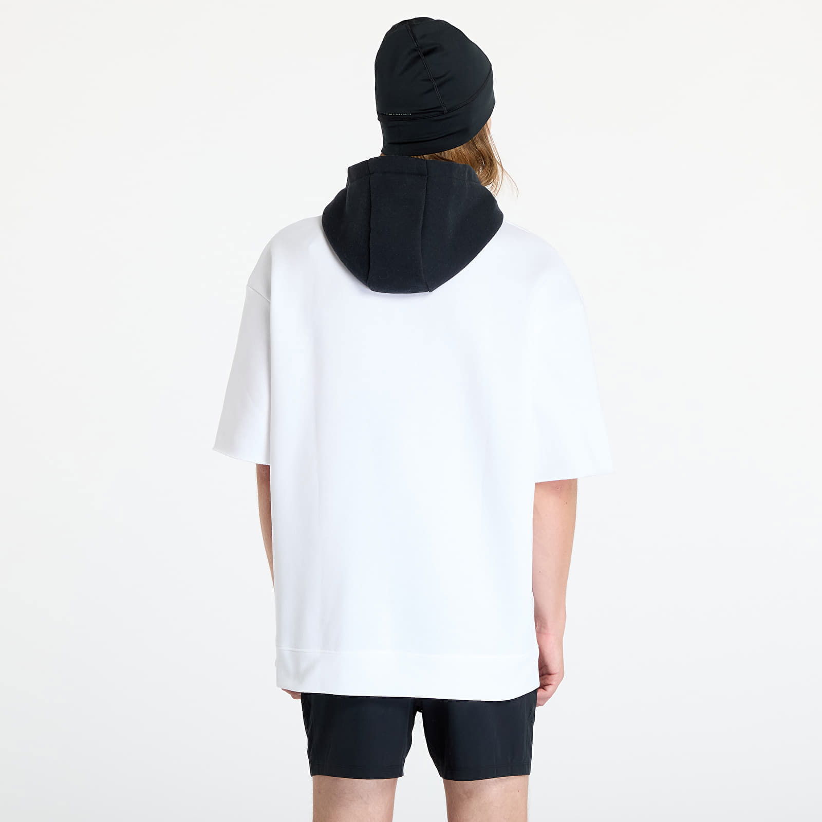 Project Rock Icon Fleece SS Hoody BOH White/ Black