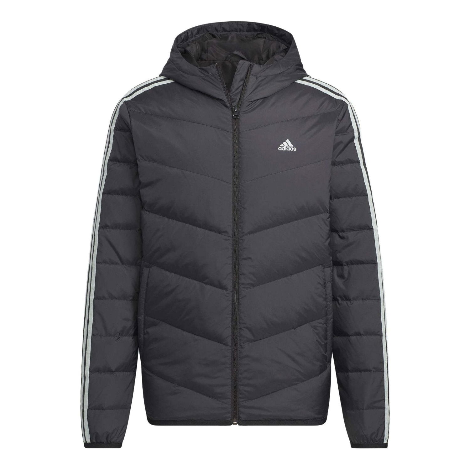 Prešívaná bunda adidas Originals Men's Down Hooded Jacket Čierna | IK7601, 0