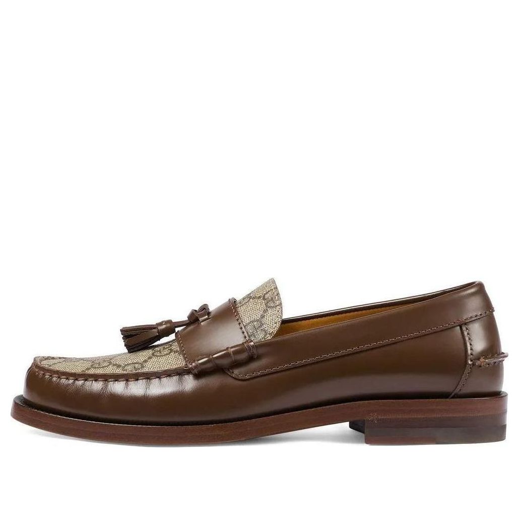 Tenisky a topánky Gucci Canvas Loafers with Tassels Hnedá | 694866-17X30-2561, 0