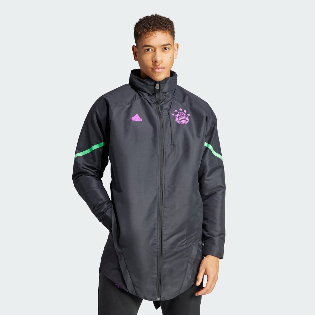 Bunda adidas Originals FC Bayern Designed for Gameday Šedá | HY3301, 0