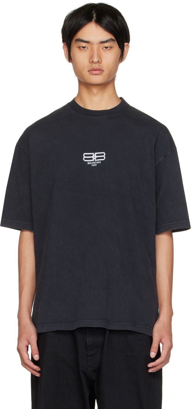 Tričko Balenciaga BB Paris Icon T-Shirt Čierna | 612966-TMVG7-9034, 0