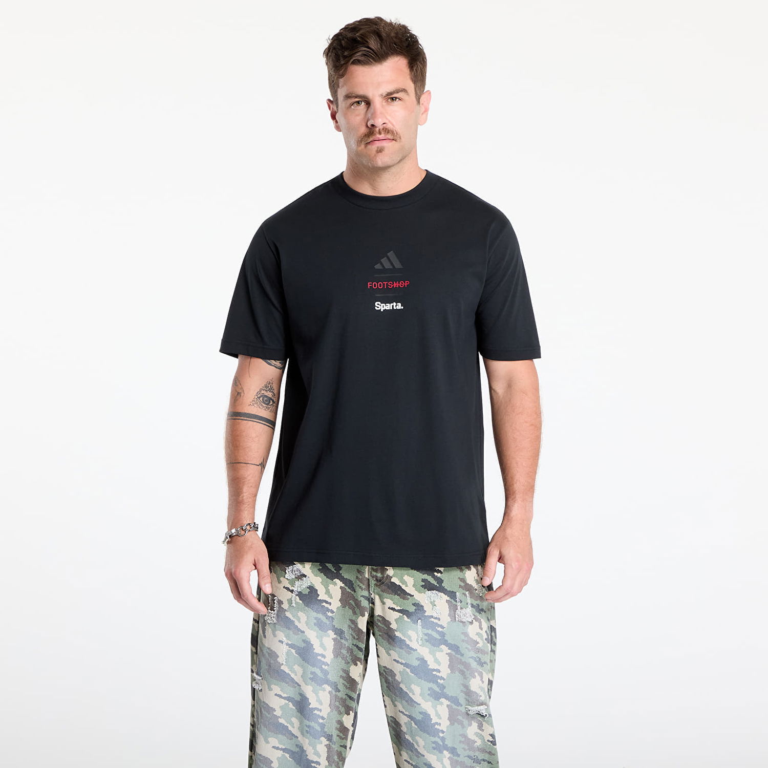 Tričko adidas Performance adidas x Footshop x Sparta Logotype Tee Čierna | FTSHP_494, 0