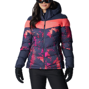 Abbott Peak Insulated Hooded Puffer Jacket with Abstract Print