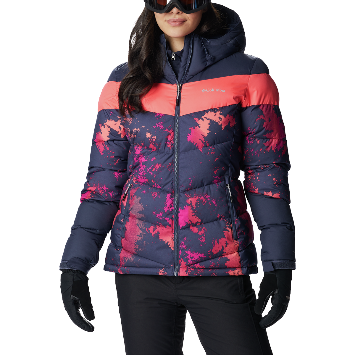 Prešívaná bunda Columbia Abbott Peak Insulated Hooded Puffer Jacket with Abstract Print Rôznofarebný | 1909971466, 0