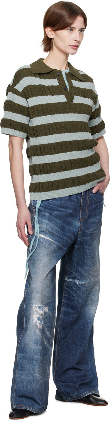 Polo tričko Andersson Bell Andersson Bell Bubble Stripe Polo Zelené | atb1246m, 3