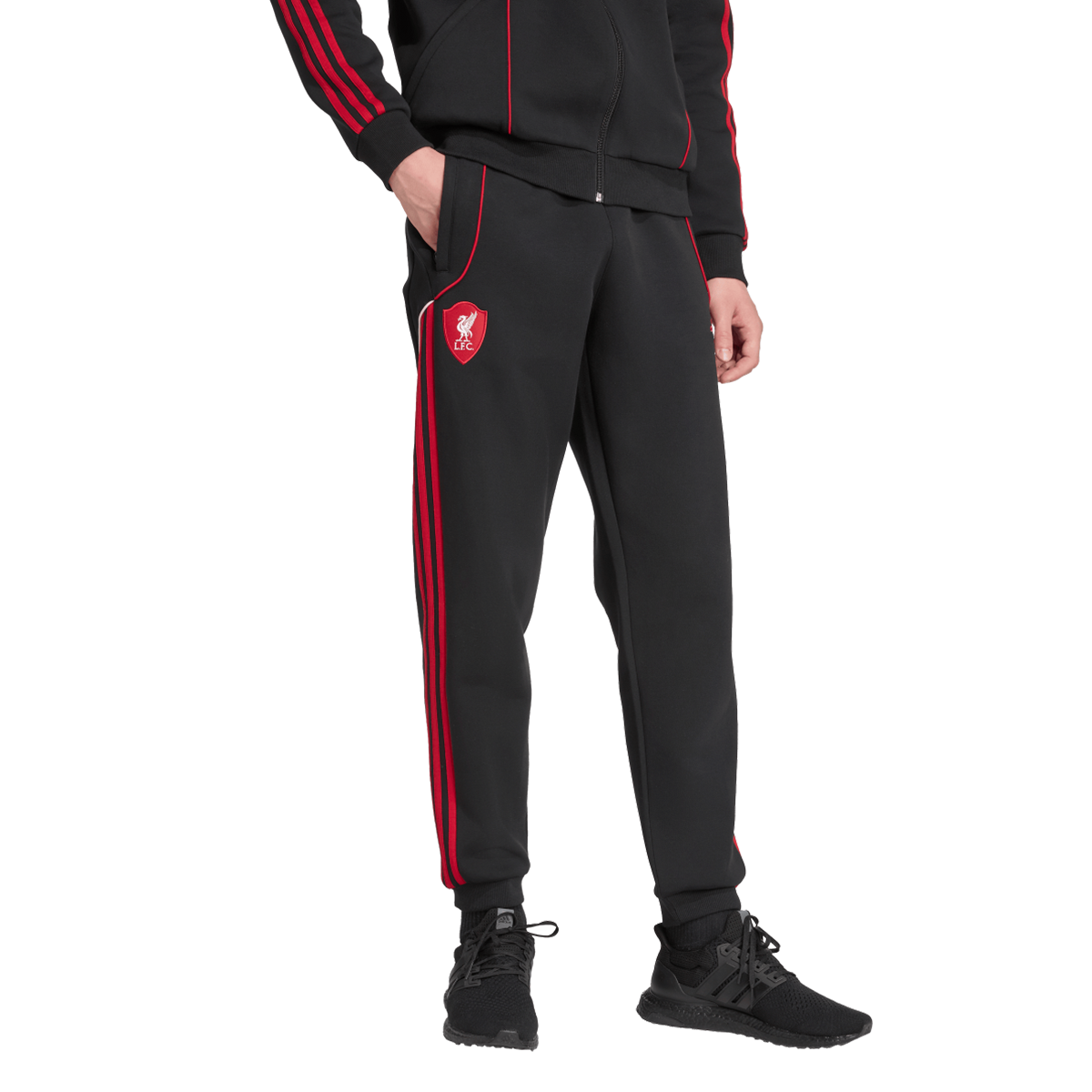 Tepláky adidas Originals Liverpool FC Tracksuit Bottoms with Stripes Čierna | JW7900, 0