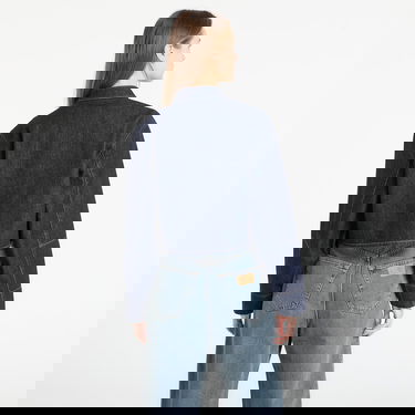 Bunda CALVIN KLEIN Cropped Stand Collar Zip Denim Jacket Navy | LV047E731G N8D, 3