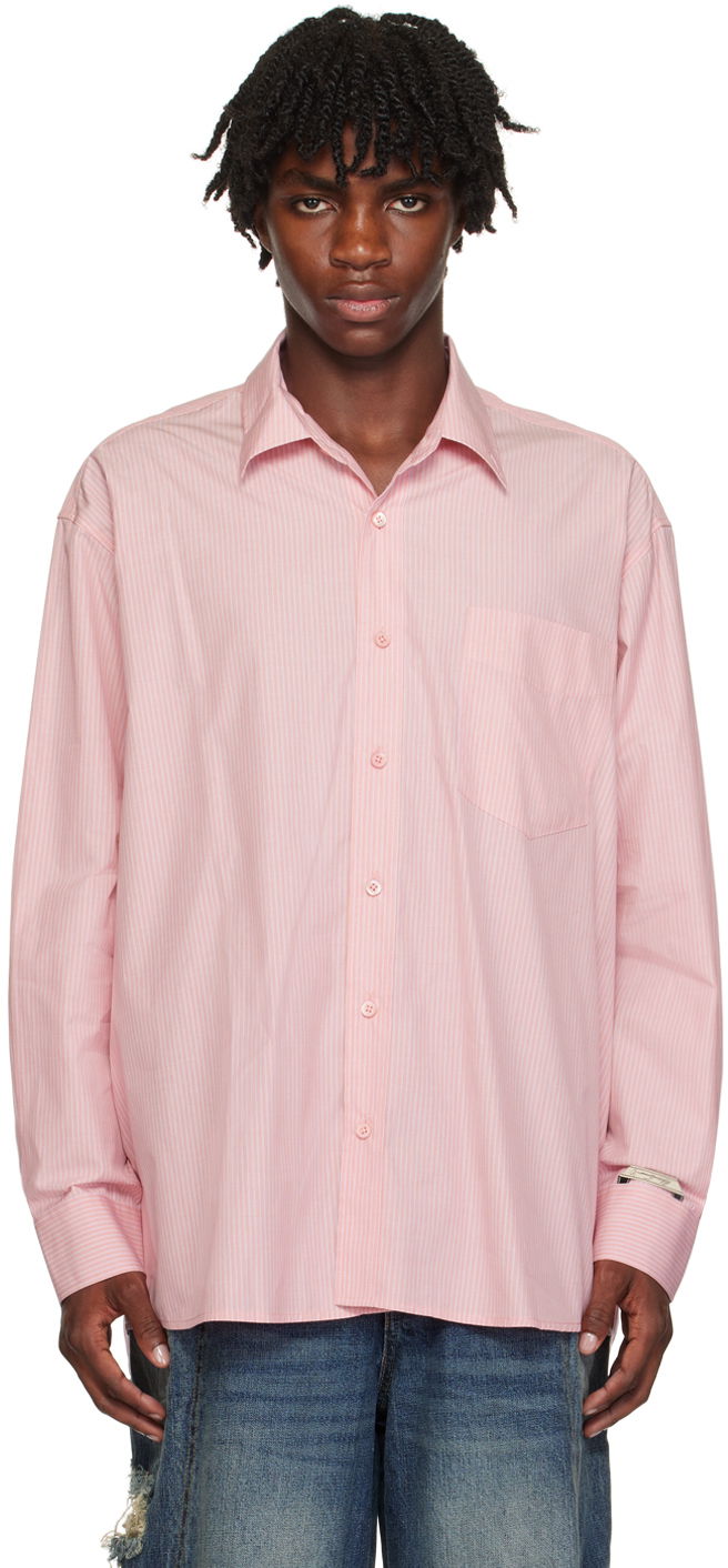 Košeľa ADER ERROR Pinstripe Relaxed Fit Shirt Ružová | BMADFWSH0105PK, 0