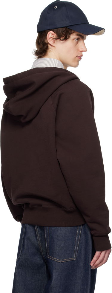 Mikina AMI AMI Paris Ami de Coeur Zip-Up Hoodie Hnedá | HSW474.747, 2