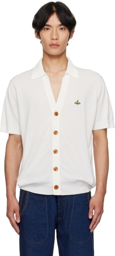 Sveter Vivienne Westwood Vivienne Westwood Cotton Polo Cardigan Biela | 2701001D-Y003F-, 0