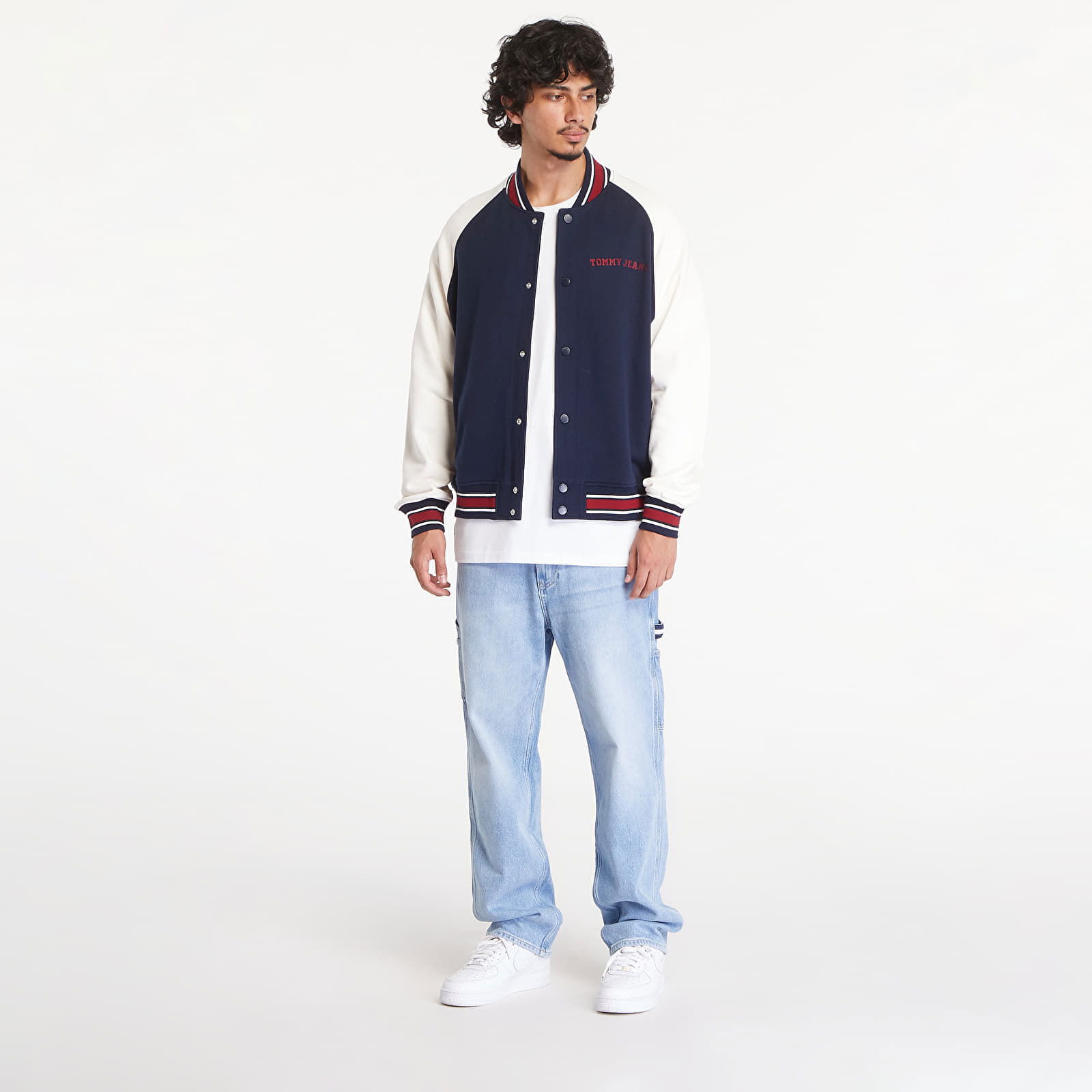 Relaxed Circle T Varsity Bomber Dark Night Navy