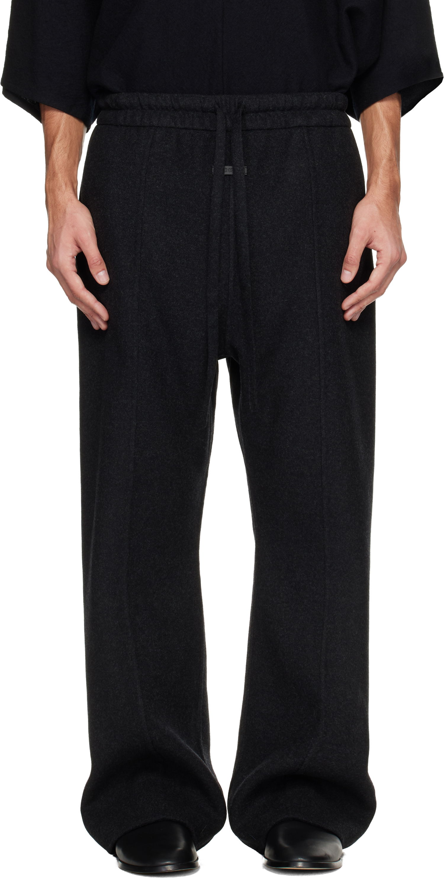 Nohavice Fear of God Wool Cashmere Drawstring 70's Trousers Čierna | FG25FW65-655DWC-021, 0