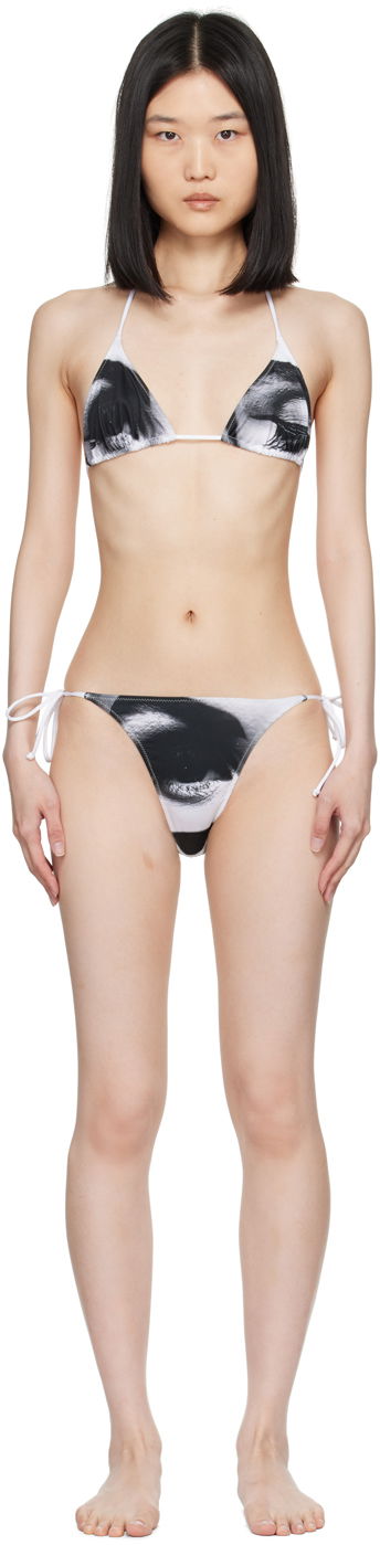 Plavky Jean Paul Gaultier Jean Paul Gaultier 'The Eyes And Lips' Bikini Biela | 24/30-F-BS008-J552-0100, 0