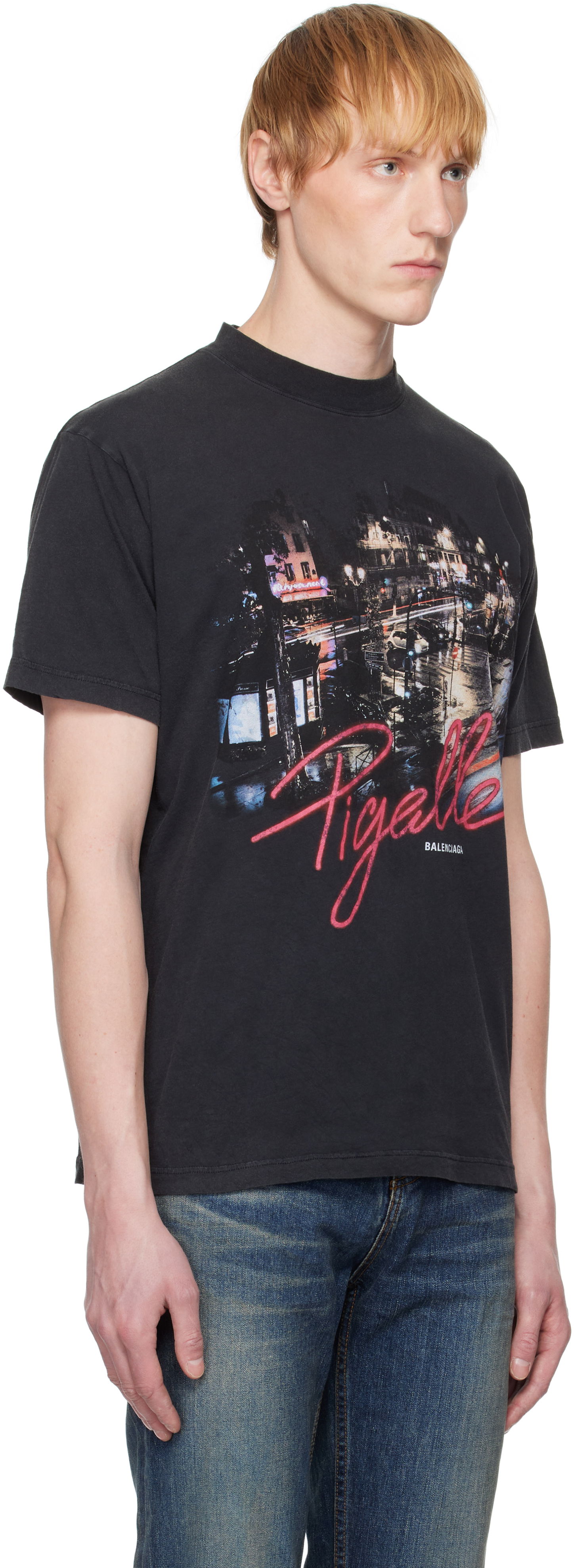 Tričko Balenciaga Balenciaga 'Pigalle' Small Fit T-Shirt Čierna | 809122TRVO1, 1