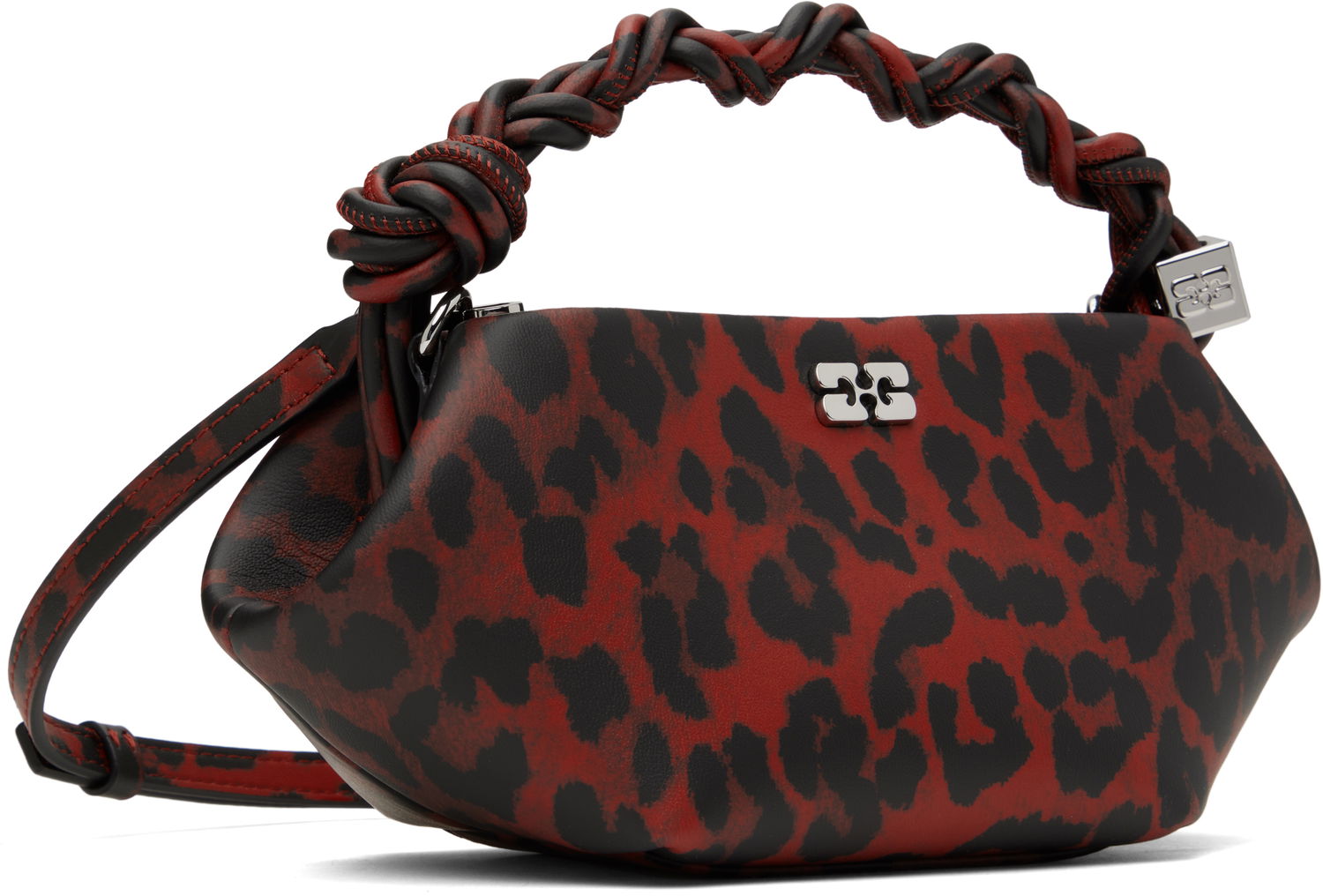 Kabelka GANNI Ganni Leopard Print Mini Bou Bag Červená | A6628, 1
