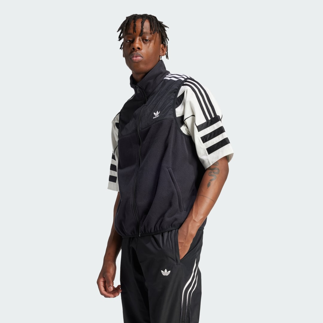 Vesta adidas Performance Adicolor 3-Stripes Microfleece Čierna | IZ4799, 1