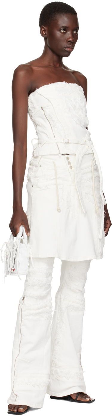 Sukňa Ottolinger Ottolinger Frayed Denim Miniskirt Biela | 1705701, 3