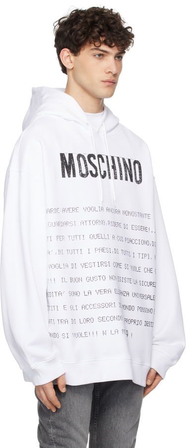 Mikina Moschino Moschino Message Hoodie Biela | 251ZZA170702281001, 1