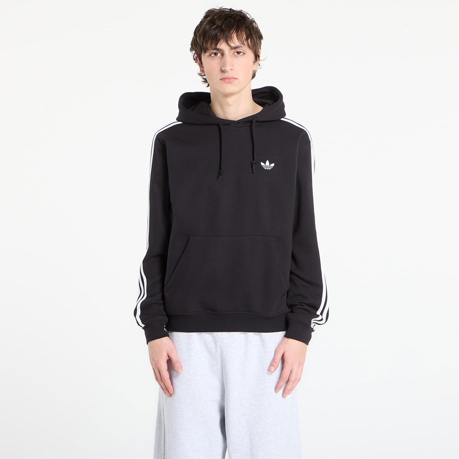 Mikina adidas Originals 3 Stripes Hoodie Čierna | KE3557, 0