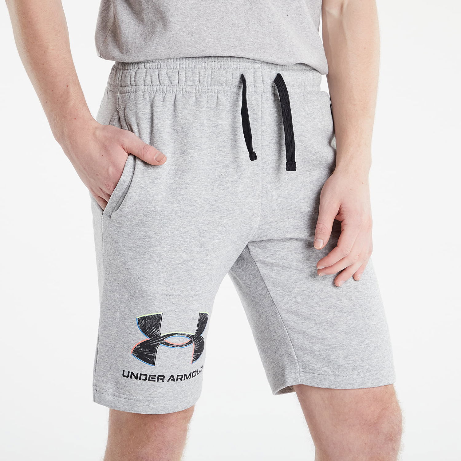 Šortky Under Armour Rival Flc Graphic Short Šedá | 1370350-011, 0