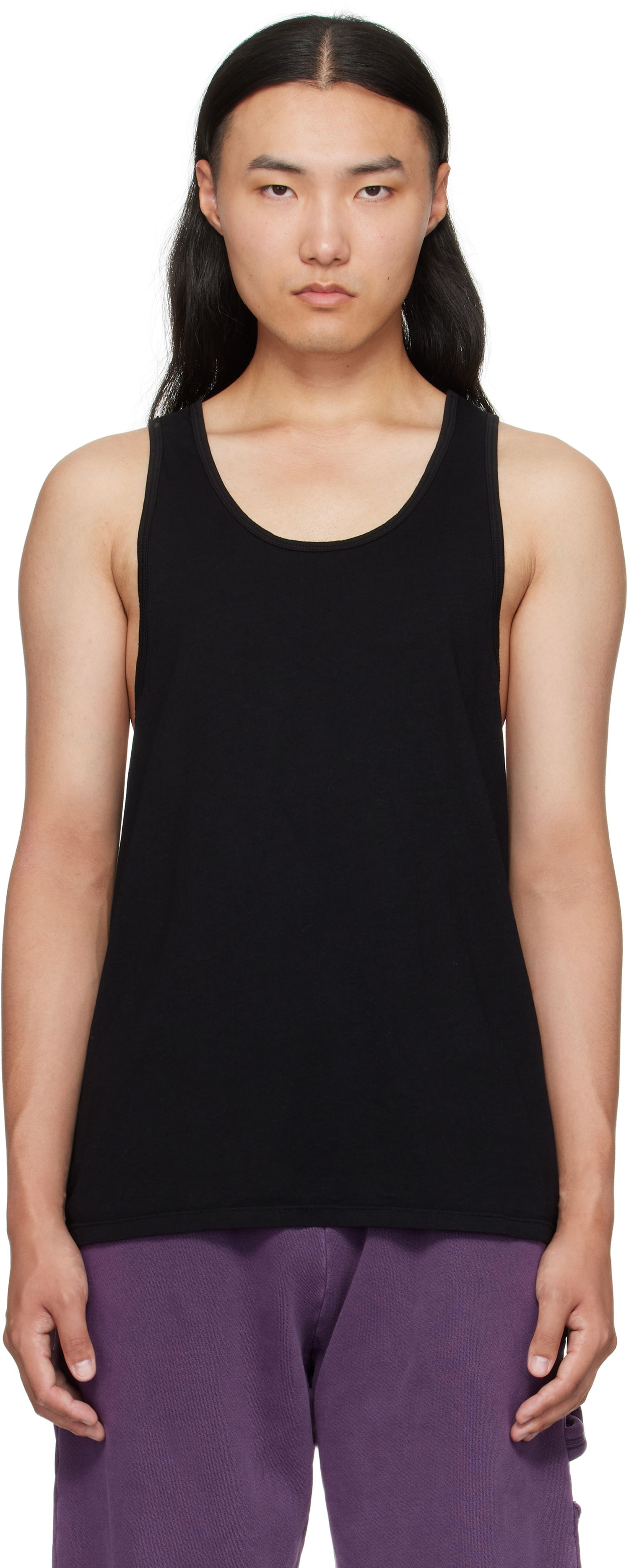 Tielko LES TIEN Les Tien Cotton Tank Top Čierna | CJ-2046, 0